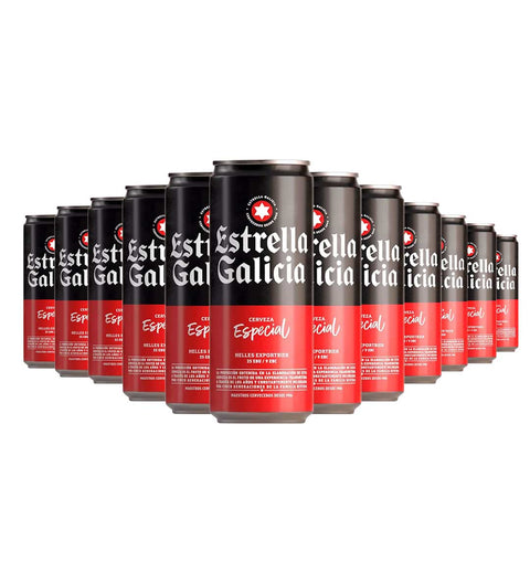 Estrella Galicia Bier 12 x 0.33l – inkl. 0,25 € Einwegpfand pro Dose