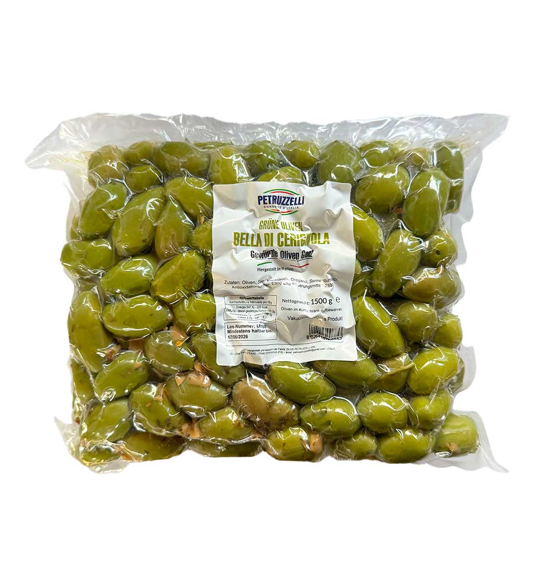 oliven aufbewahren Petruzzelli Oliven Bella di Cerignola 1.5kg direkt aus Italien – Mitte Meer Onlineshop