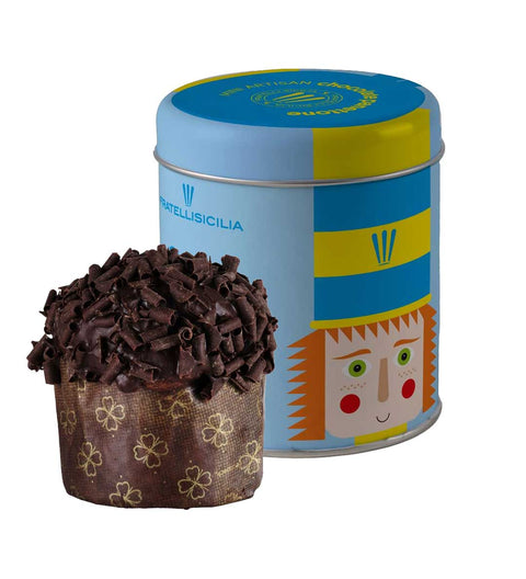 Sicilia Mini Panettone dunkle Schokolade 100g Tin Box