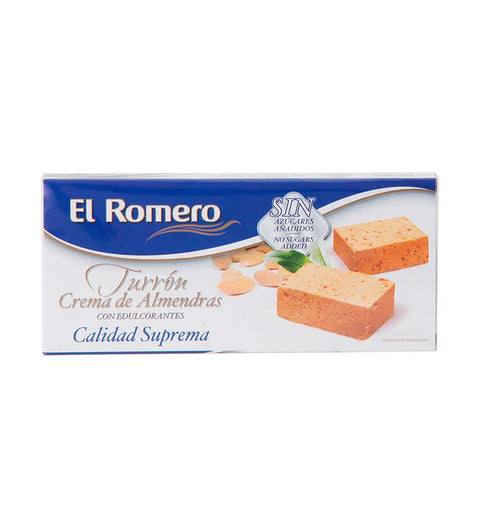 El Romero Weiche Mandelhonigtafel ohne Zucker - Turron Blando