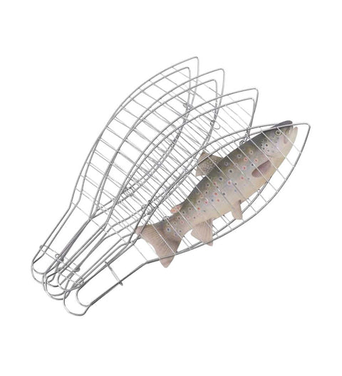 Fischbräter Edelstahl 4 Stück (42 x 9,2 cm)