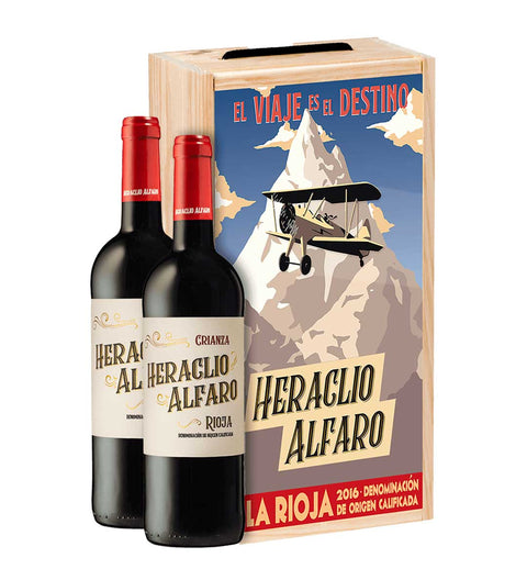 Heraclio Alfaro Crianza Tinto 2 Flaschen in Holzbox