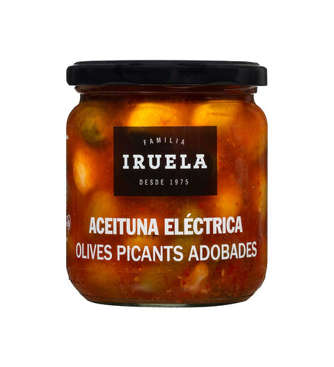 Iruela Pikante, gespaltene, marinierte Oliven