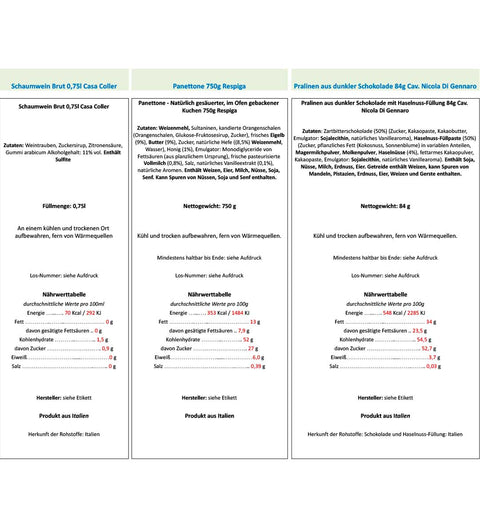 Italienisches Geschenkset - Dolci Ricordi (5 Artikel)