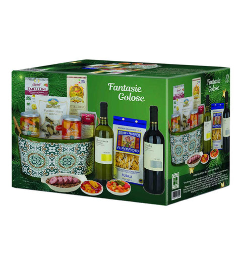 Italienisches Geschenkset - Fantasie Golose (9 Artikel + Geschenkkorb)