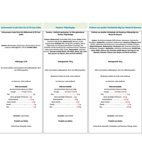 Italienisches Geschenkset - Racconti di Natale (5 Artikel)