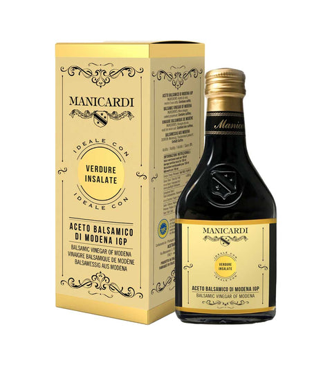 Manicardi Eichenholz Balsamico-Essig Modena 0.25l Dreieck beige
