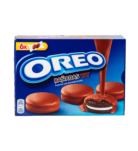Oreo Kekse mit Milchschokolade überzogen