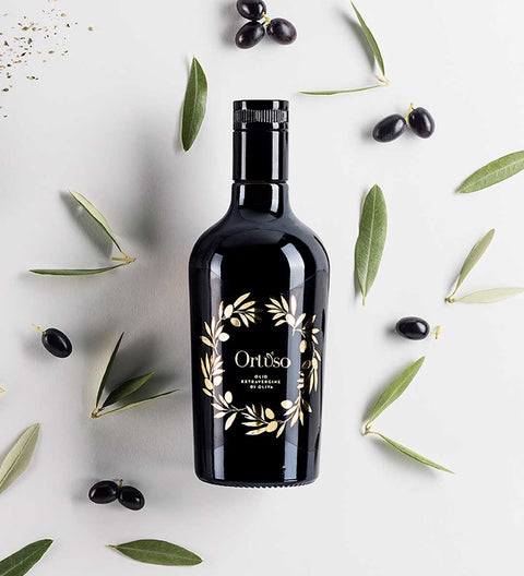 Ortuso Natives Olivenöl Extravergine Premium (Schwarz) 0,5 l