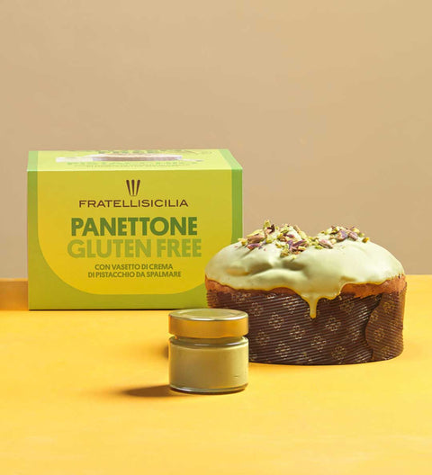 Panettone mit Pistazien 500g (Glutenfrei) + Glas Pistaziencreme