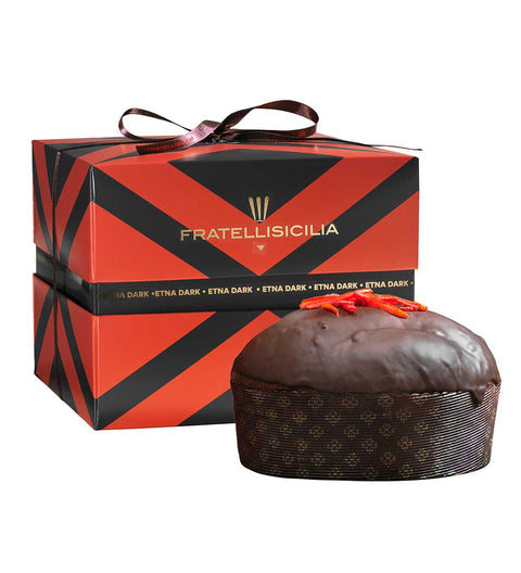 Sicilia Panettone Etna dunkler Schokolade mit Blutorangencreme 1100g