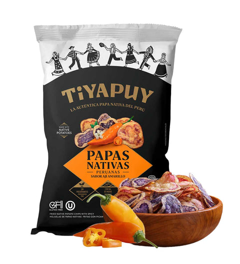 Tiyapuy Peruanische Kartoffelchips mit Aji Amarillo (scharf) 142g