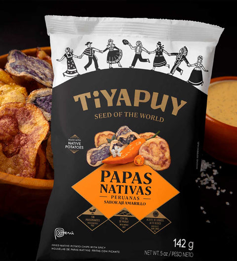 Tiyapuy Peruanische Kartoffelchips mit Aji Amarillo (scharf) 142g